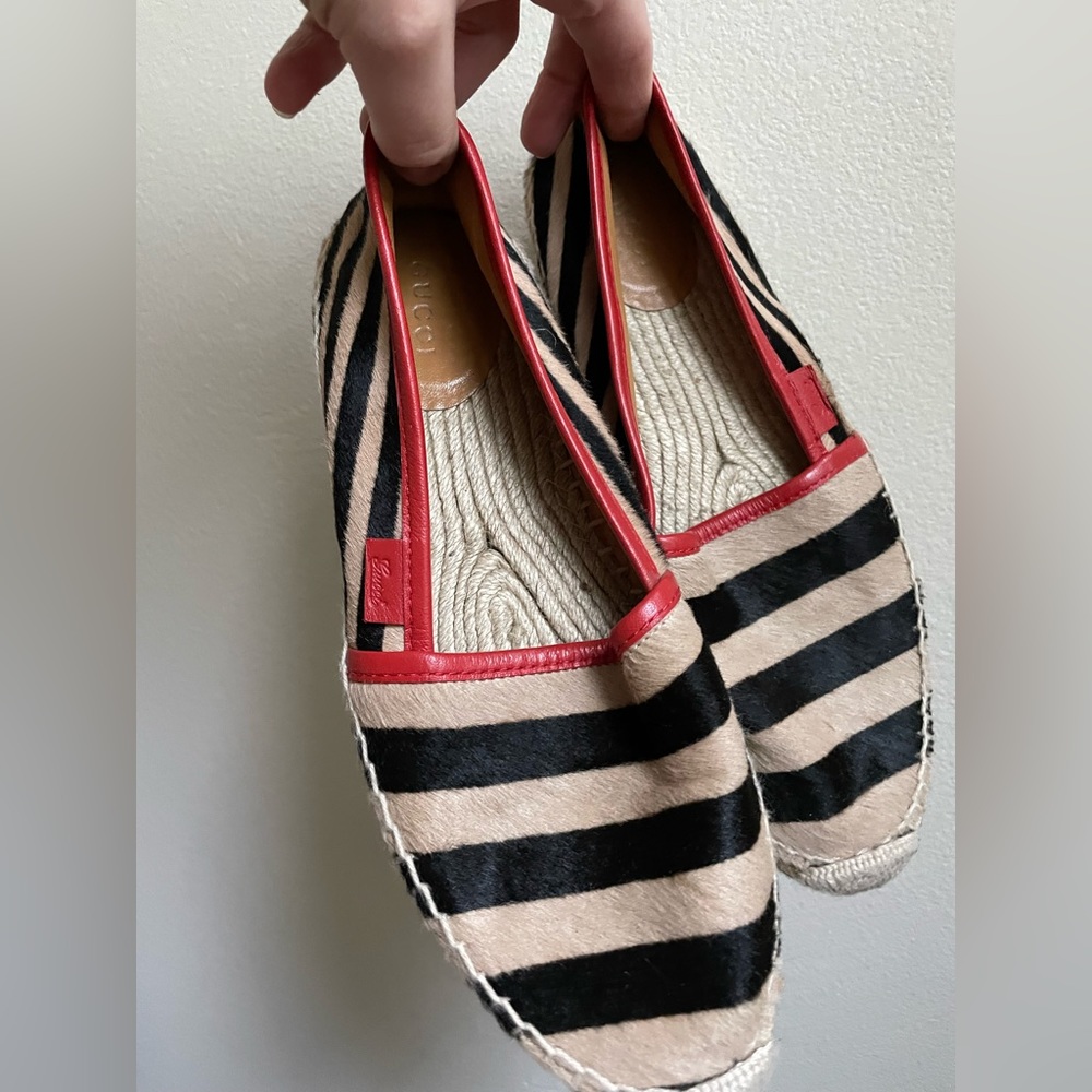 Gucci Mohair Striped Espadrilles